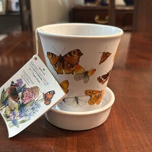 Hallmark Marjolein Bastin Nature Sketchbook Butterfly Flowerpot New Plant Pot